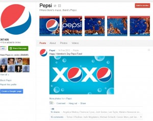 Pepsi G+ page
